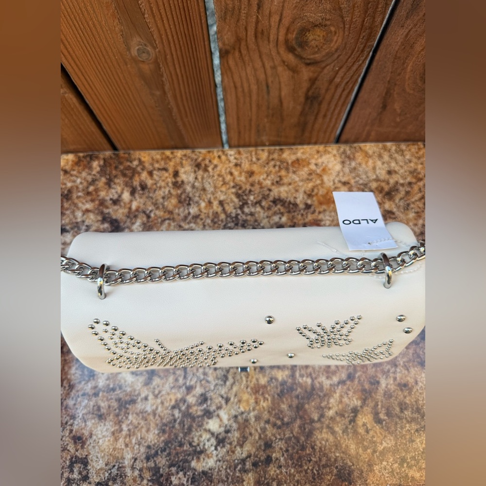 Aldo Shoulder Bag With Studded Butterfly Design - Picture 5 of 13